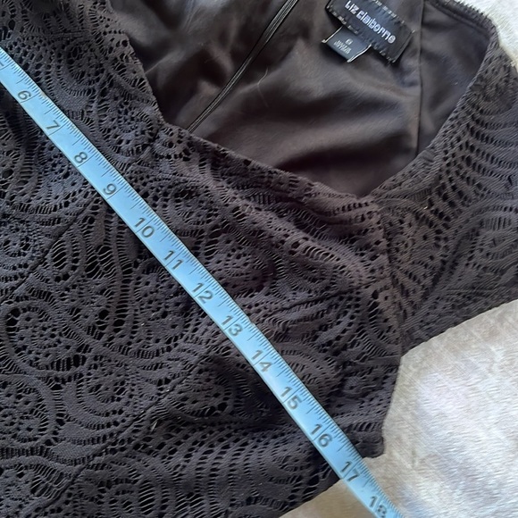 Liz Claiborne Black Lace / Crochet Knit Dress - Picture 9 of 15